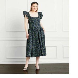 Hill House Daphne Midi Dress - Midnight Garden Medium - worn once